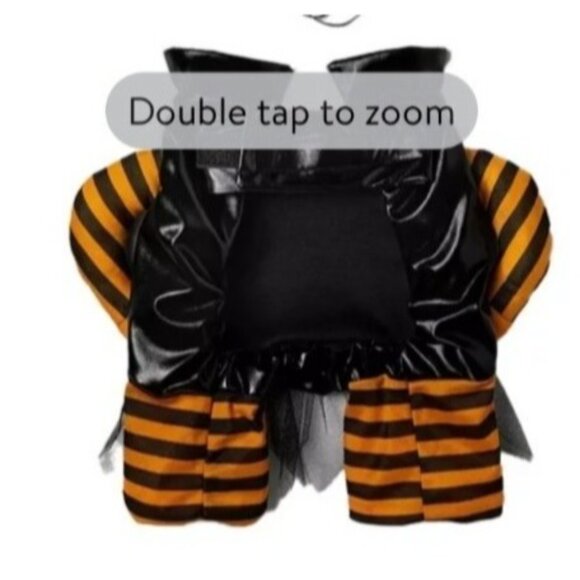Hyde & EEK! Witch Pet Costume Size Medium Black/Orange Striped Pet Outfit - Picture 5 of 12